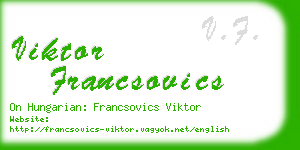 viktor francsovics business card